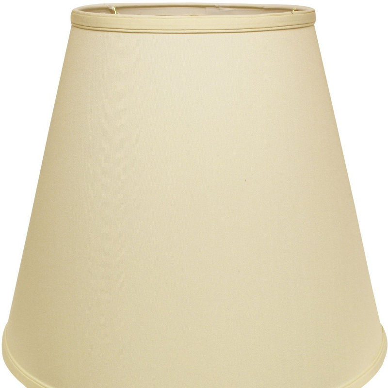 Empire Deep Slanted No Slub Lampshade, 14" H x 16" W x 16" D, Ivory