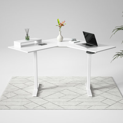 Bureau en L à hauteur ajustable Suzette