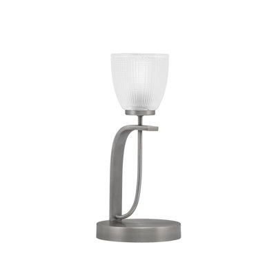 Cavella Accent Lamp Shown With 5" Clear Ribbed Glass