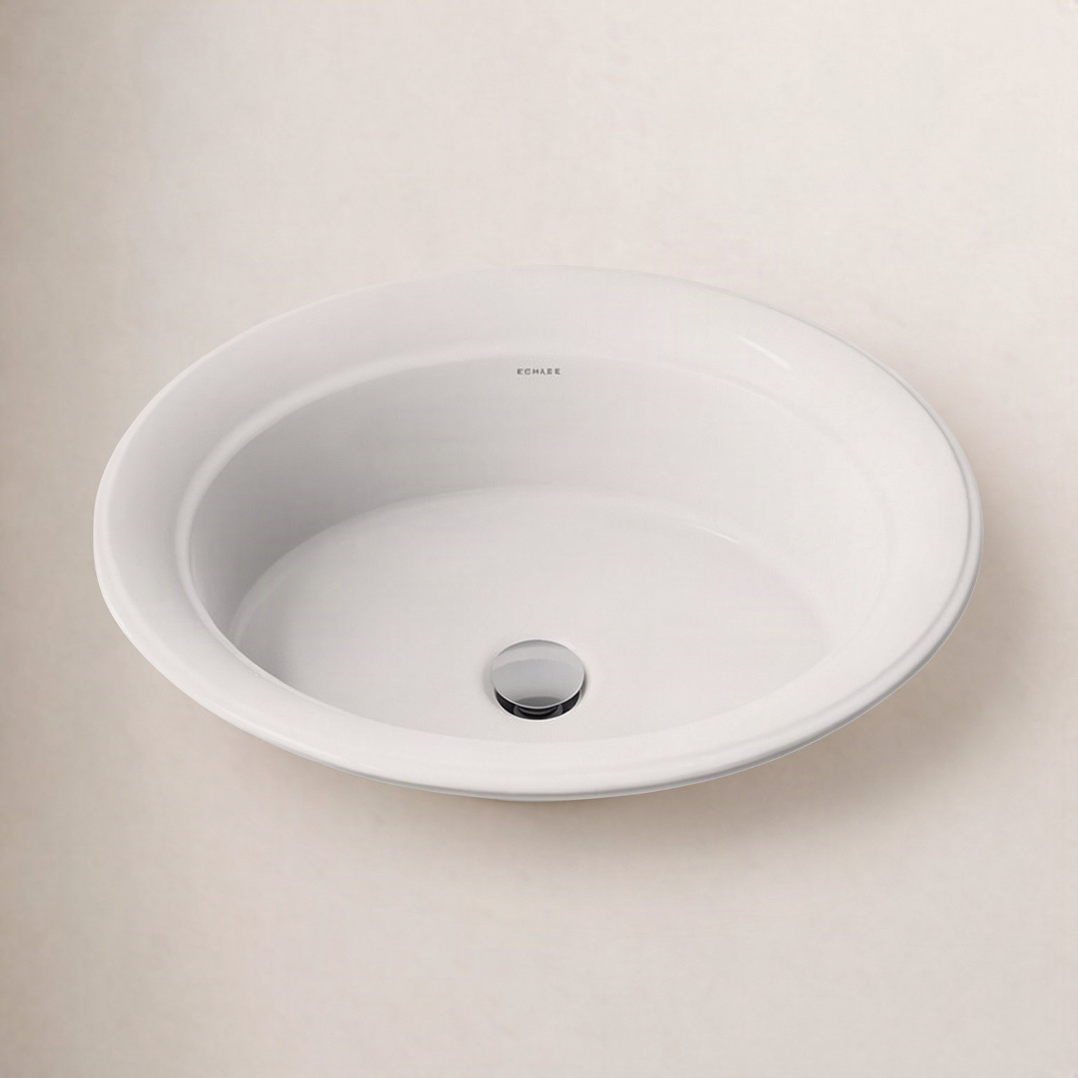21" Oval Drop-In Bathroom Sink
