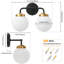 Luminaire de salle de bain à intensité variable avec abat-jour en verre soufflé à la main Karlei-367042662-362368878-362423861