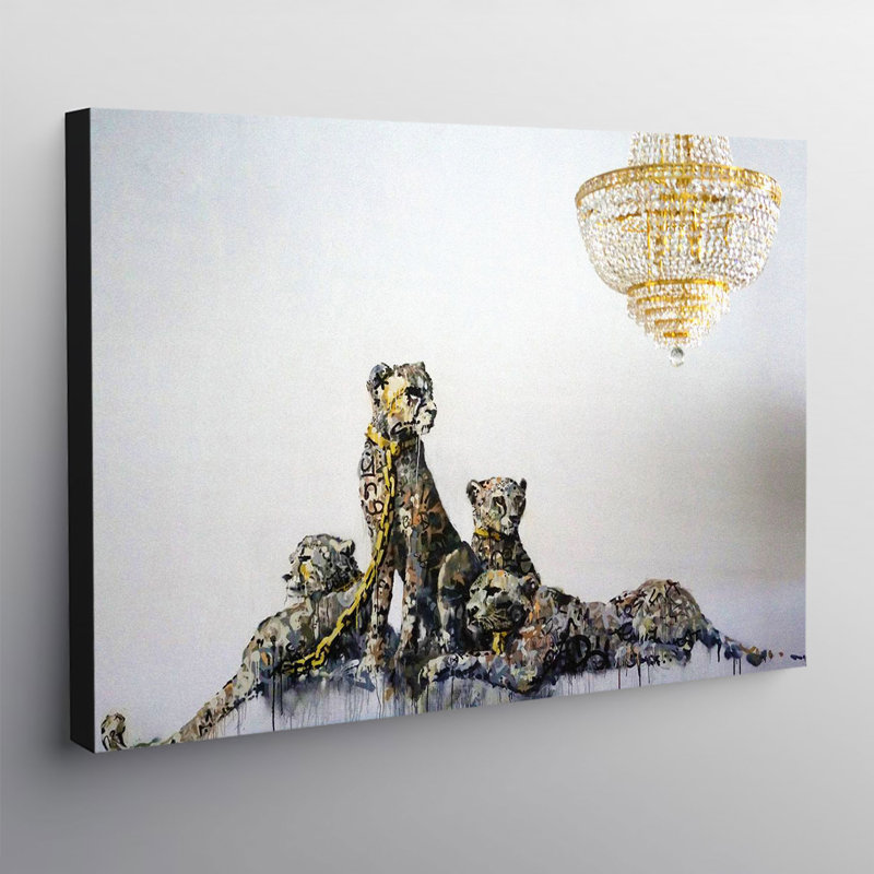 Cheetah - Leopard - Wrapped Canvas Print, 84cm H x 120cm W x 3.8cm D