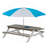 Versatile Wooden Kids Outdoor Activity Table with Umbrella and Multiple Functions