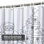 Rideau de douche noir imperméable, rideaux de douche pour la salle de bain avec 12 crochets-130017227