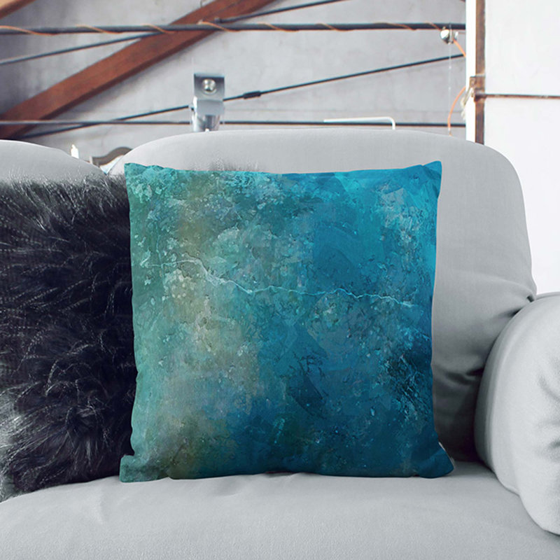Abstract Square Cushion, 55 x 55 cm, White