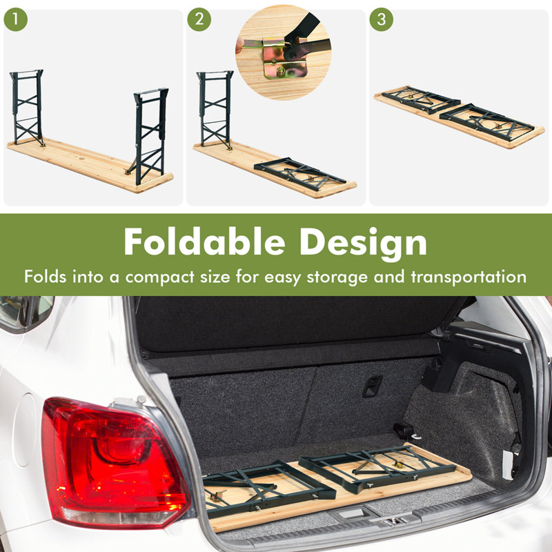 66.5'' Rectangular Portable Folding Table