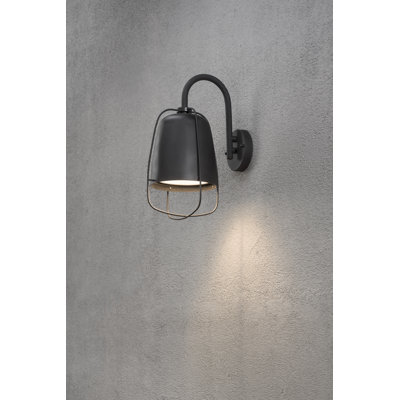 Ripalda Black 38cm H Outdoor Barn Light