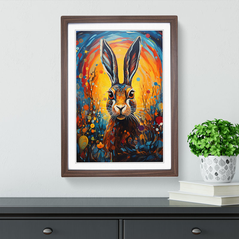 Hare Expressionism Art - Framed Print
