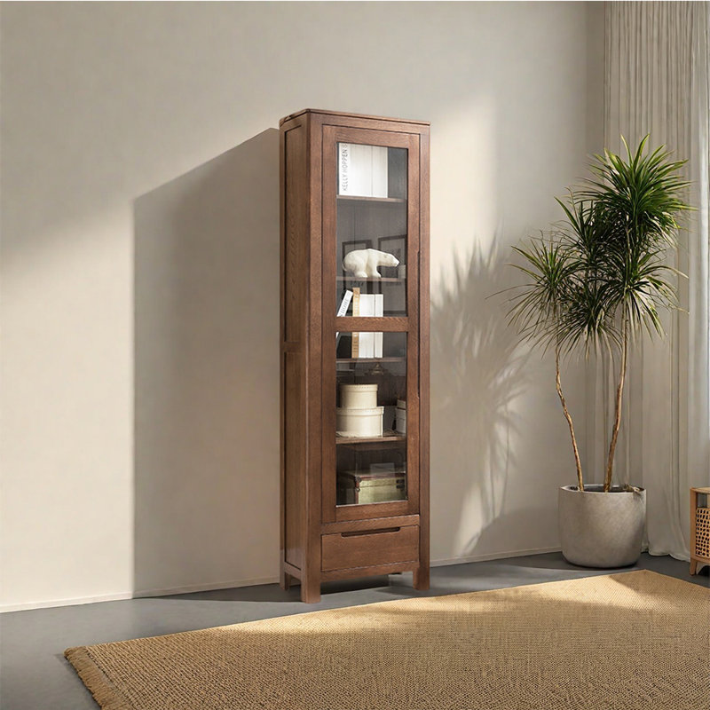 Bibliothèque de rangement de style européen, Marron foncé
