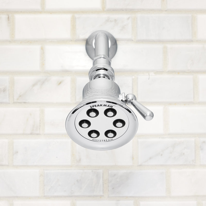 Pomme de douche réglable Retro, Chrome poli