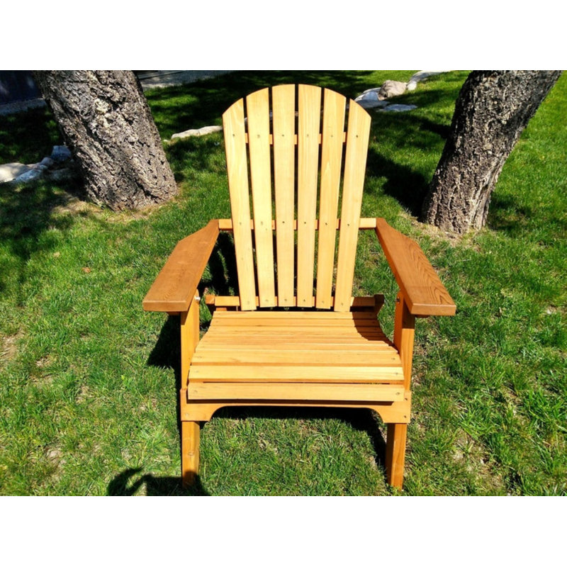 Cedar Folding Adirondack Chair, Amish-made, Light Brown