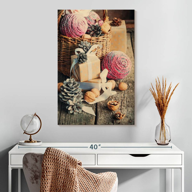 Panier de Noël Lelend, H 30 po x l 20 po