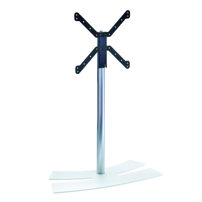 Chriz Wall Mount for LCD/Plasma/LED with Shelving, Holds up to 30 kg, White