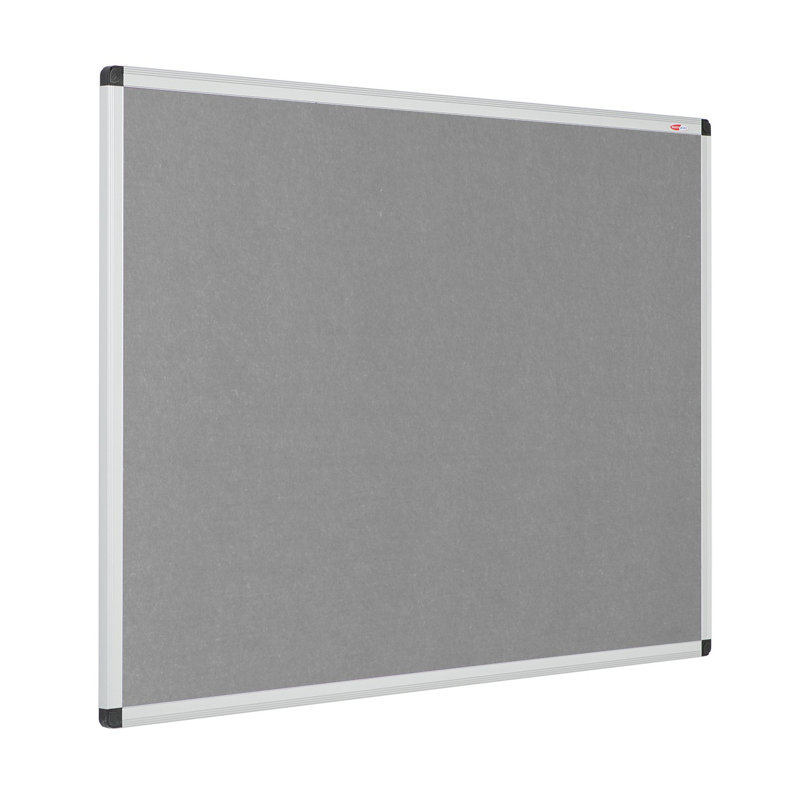 Aluminium Framed Resist-a-Flame Bulletin Board, Grey, 120cm H x 120cm W