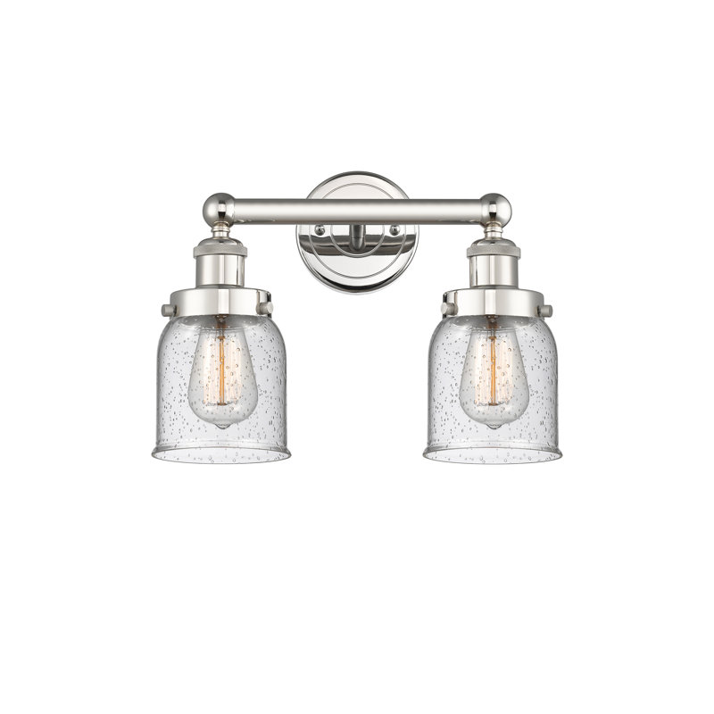 Éclairage pour meuble-lavabo à 2 lumières à intensité variable Corralitos, Bullé, Nickel poli