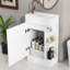 18.6" Bathroom Vanity With Sink, Cabinet With Door, Adjustable Paper Holder, Two-Tier Shelf, Left Or Right Orientation, Grey-1691963378