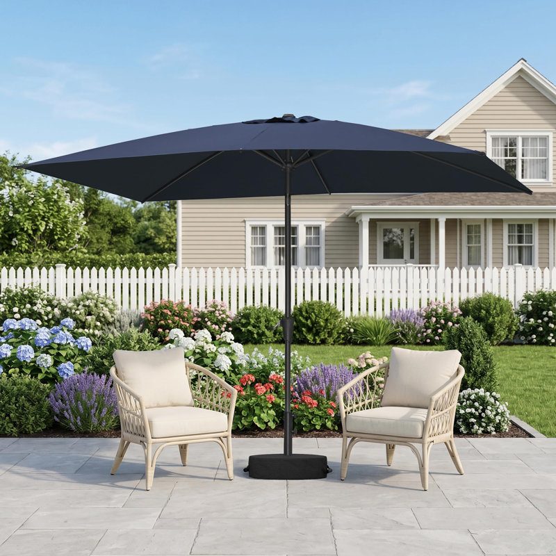 Parasol de table rectangulaire 6,5 'x 10', Navy