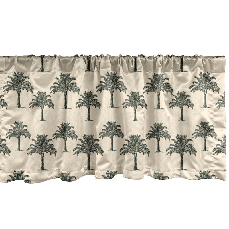Ensemble de 2 cantonnières tropicales 54 po Ambesonne, L 54 po x L 12 po