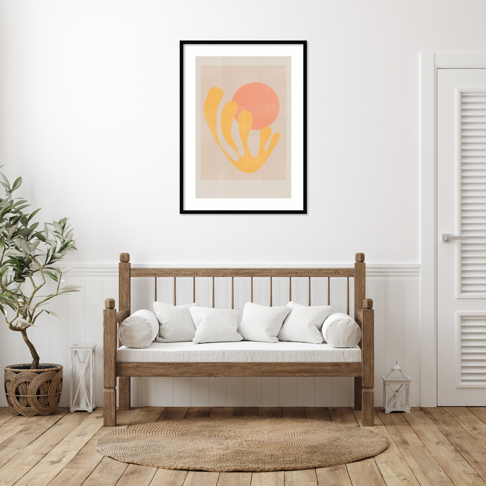 Giese "Modern Plant No. 2" Print, Black, 41" H x 30" W