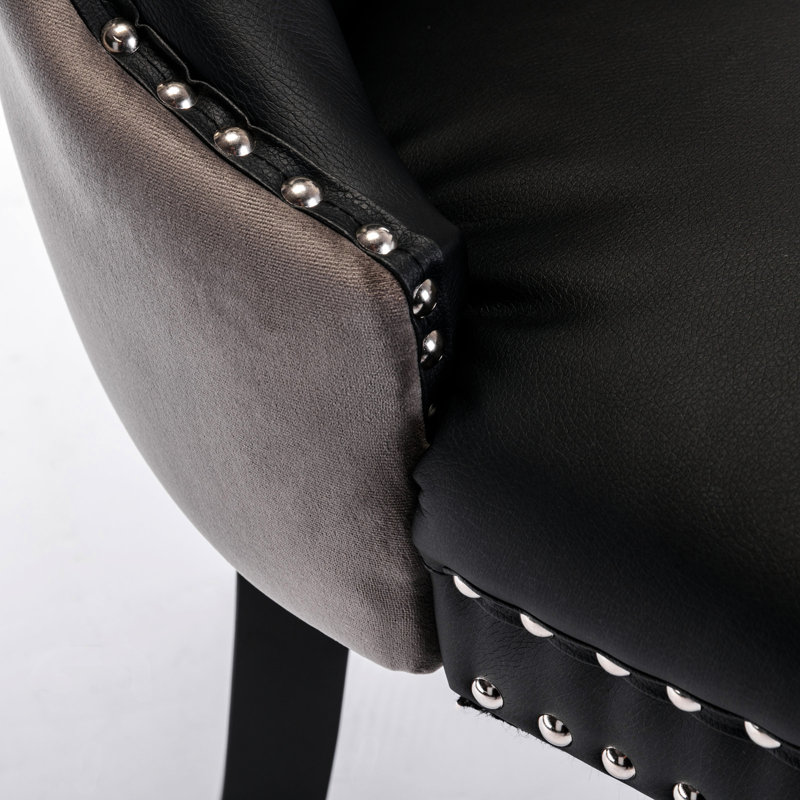 Chaise de salle à manger 2 Modern, Noir/gris