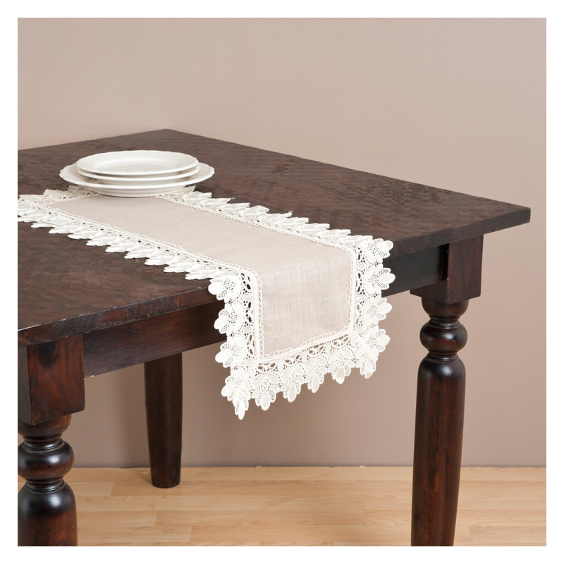 Chemin de table Ozment, 36 po x 16 po, Taupe