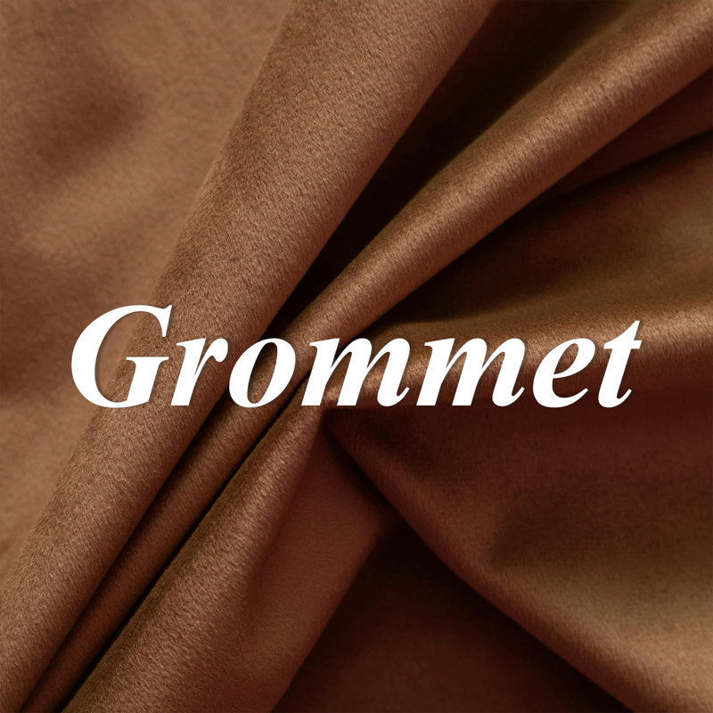 Ensemble de 2 rideaux obscurcissants en velours, Brun doré, L 52 po x L 108 po