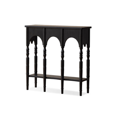 Black Solid + Manufactured Wood Freestanding Fireplace