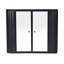 Rangement noir antique pour salle de bain, 2 miroirs, tablette ouverte, style Mid-Century moderne, portes d'armoire à miroir de 23,18 po de hauteur et 25,03 lb, compartiment en métal, hauteur contemporaine-1799000898