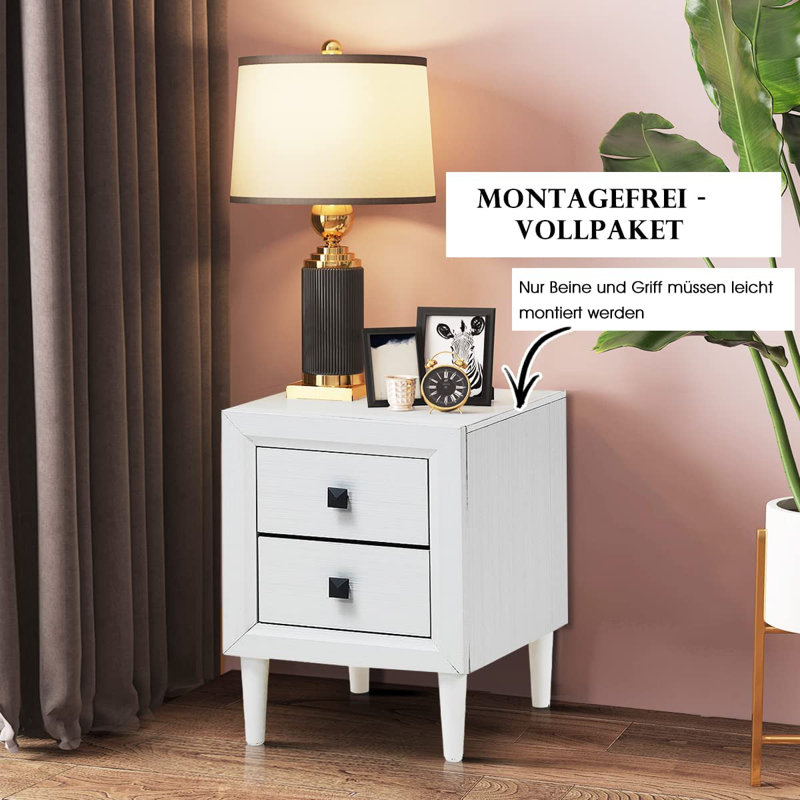 Ledezma Side Table Set, White