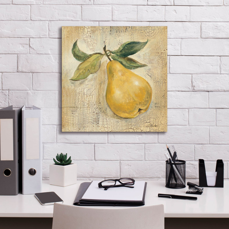Toile épique «French Pear» par Silvia Vassileva, 18 po x 18 po