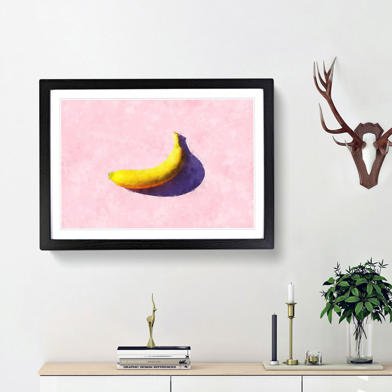 The Banana - Picture Frame Painting Print, Black Framed, 24cm H x 33cm W x 2cm D