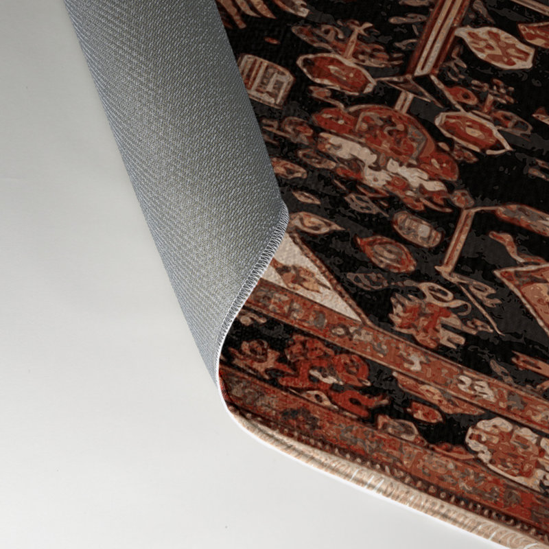 Turkish Brown Indoor and Outdoor Area Rug, Rectangle 3' x 5'