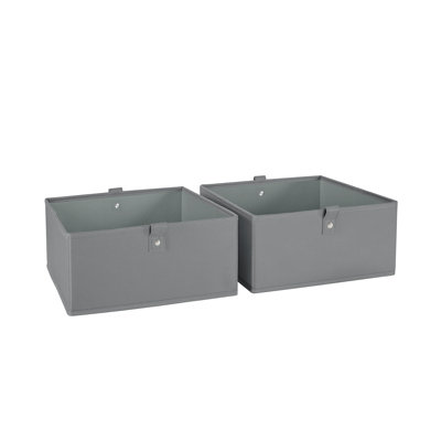 RiverRidge Kids 2pc 5" Fabric Collapsible Storage Cube Organizers for Playroom Organization
