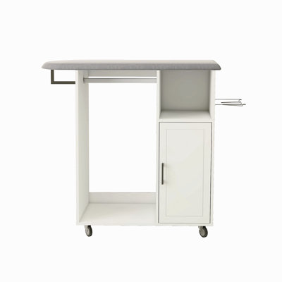 Ironing Cart With Rolling Ironing Board, Multipurpose Ironing Cabinet With Wheels, Compact Ironing Solution For Laundry Room, Bedroom,Cloakroom