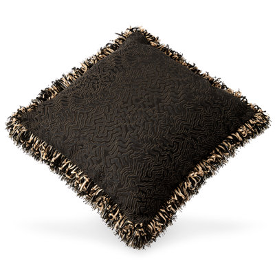 Secrets Trimmed Polyester Throw Square Pillow Cover & Insert