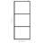 VidaXL Walk-in Shower Wall with Clear ESG Glass Black 35.4" x 76.8"