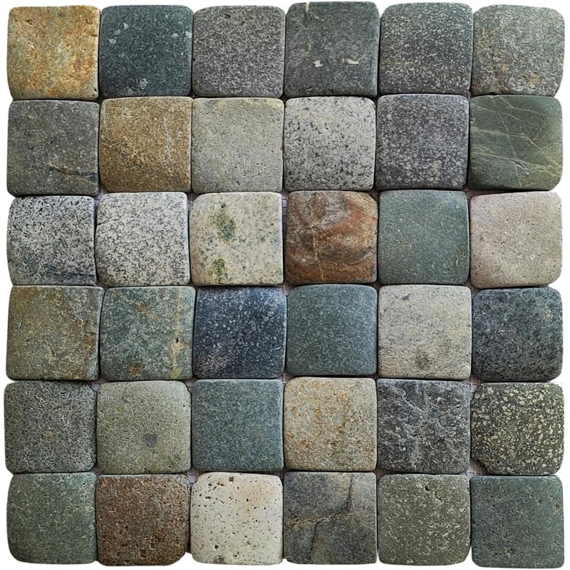 CNK Tile Bali Ocean Pebble Square Mosaic Tile 2"X2"