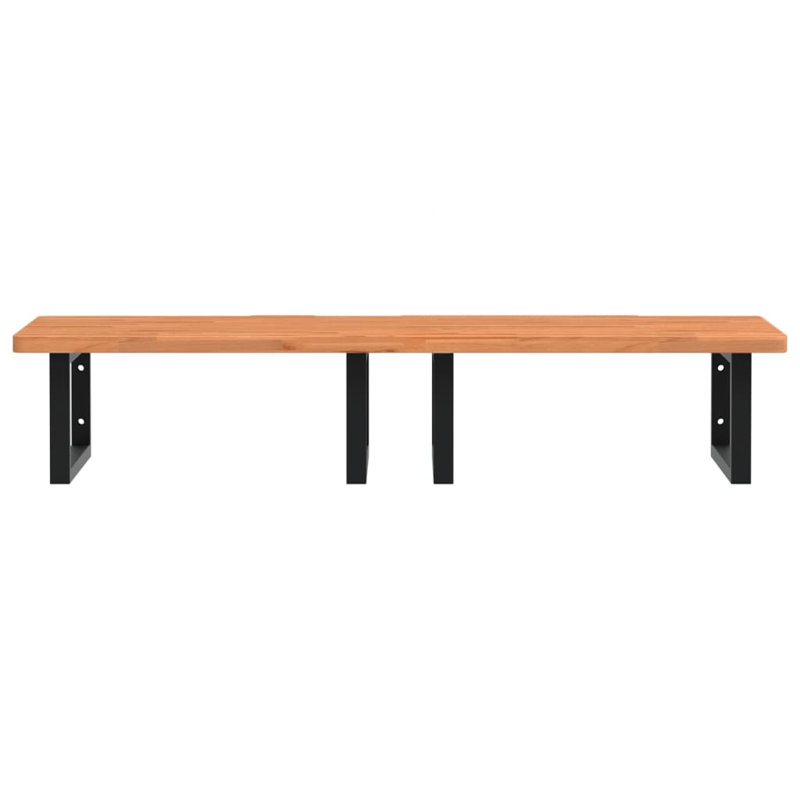 Brannin 115cm Solid Wood Bathroom Vanity Top, Beech/Black
