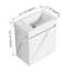Meuble-lavabo de 50 cm avec lavabo intégré - Meuble-lavabo en céramique et rangement de style moderne