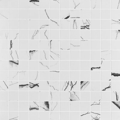 Drama Breach Black & White 2x2 Matte Porcelain Mosaic Tile