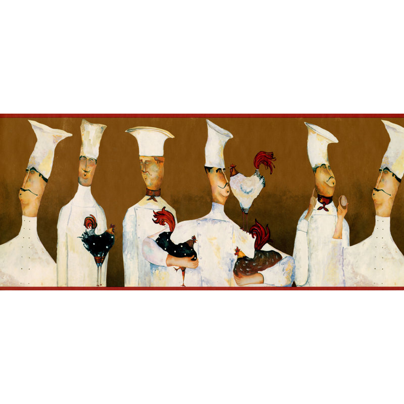 Bordure de papier peint L 15 pi x l 10,25 po Knisley Chef
