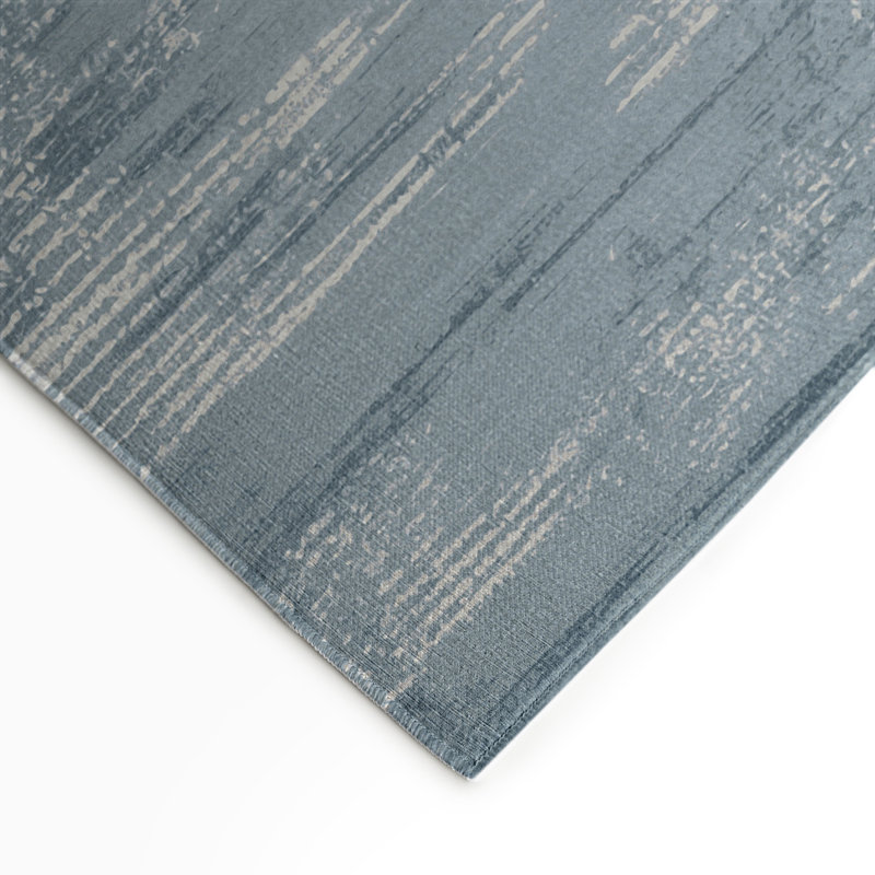 Tapis gris abstrait intérieur et extérieur, Rectangulaire 3 pi x 5 pi