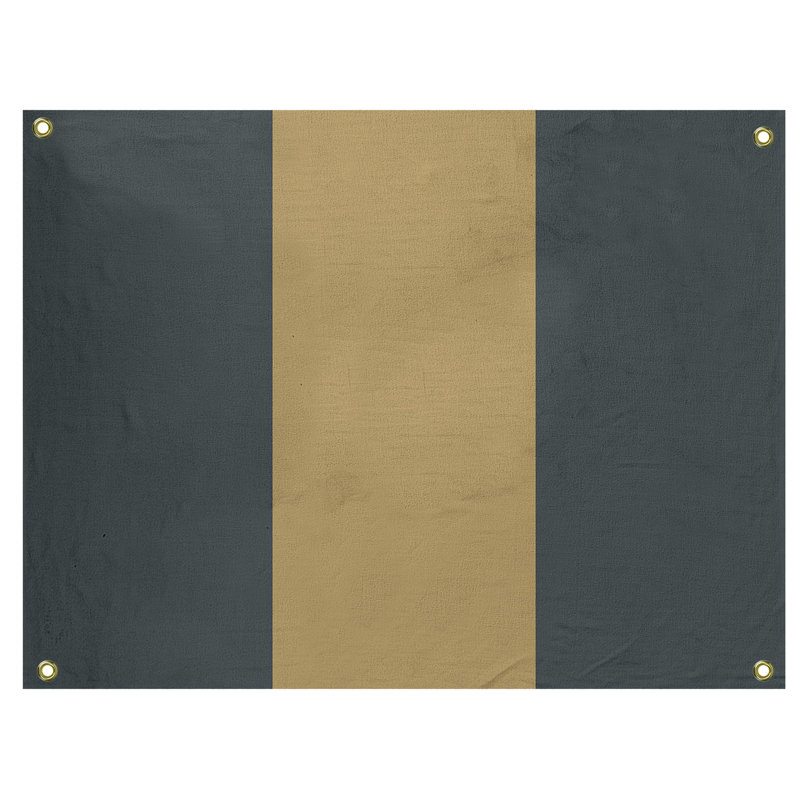 Tapisserie de polyester Las Vegas, H 50 po x l 59 po x P 1 po, Gris acier / doré / gris acier