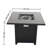 Powder coated metal fire pit with smoke glass roof-1446180437