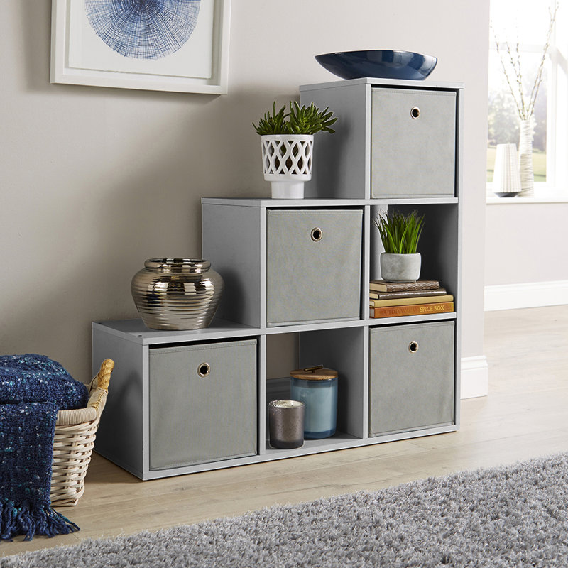 Steinmetz 321 Cube Storage Bookcase Unit, Grey
