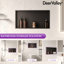 Niche de douche résistante à la rouille de 25 po x H 13 po avec drainage anti-bourre, tablette simple encastrée dans le mur, noir mat-113431416