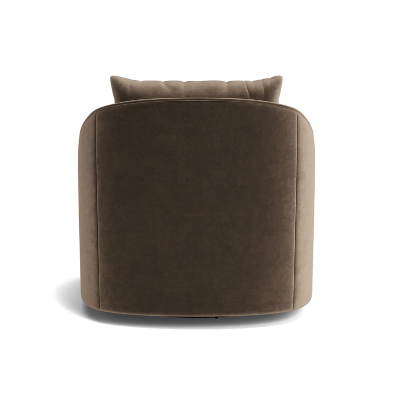 Laurel Swivel Chair, Performance Velvet - Otter