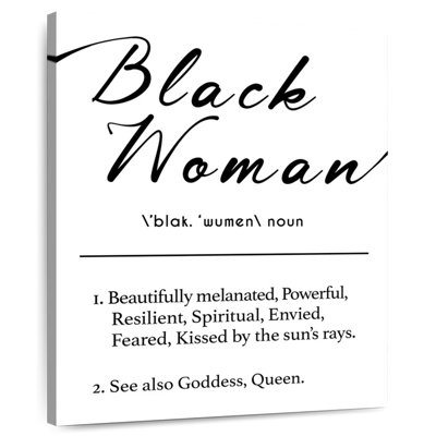Black Woman Definition Canvas Print