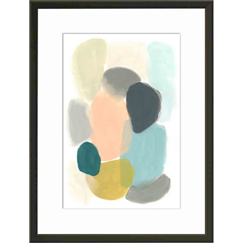 Variable Division I par June Erica Vess - peinture encadrée, H 16,09 po x l 12,09 po x P 1,1 po, Noir