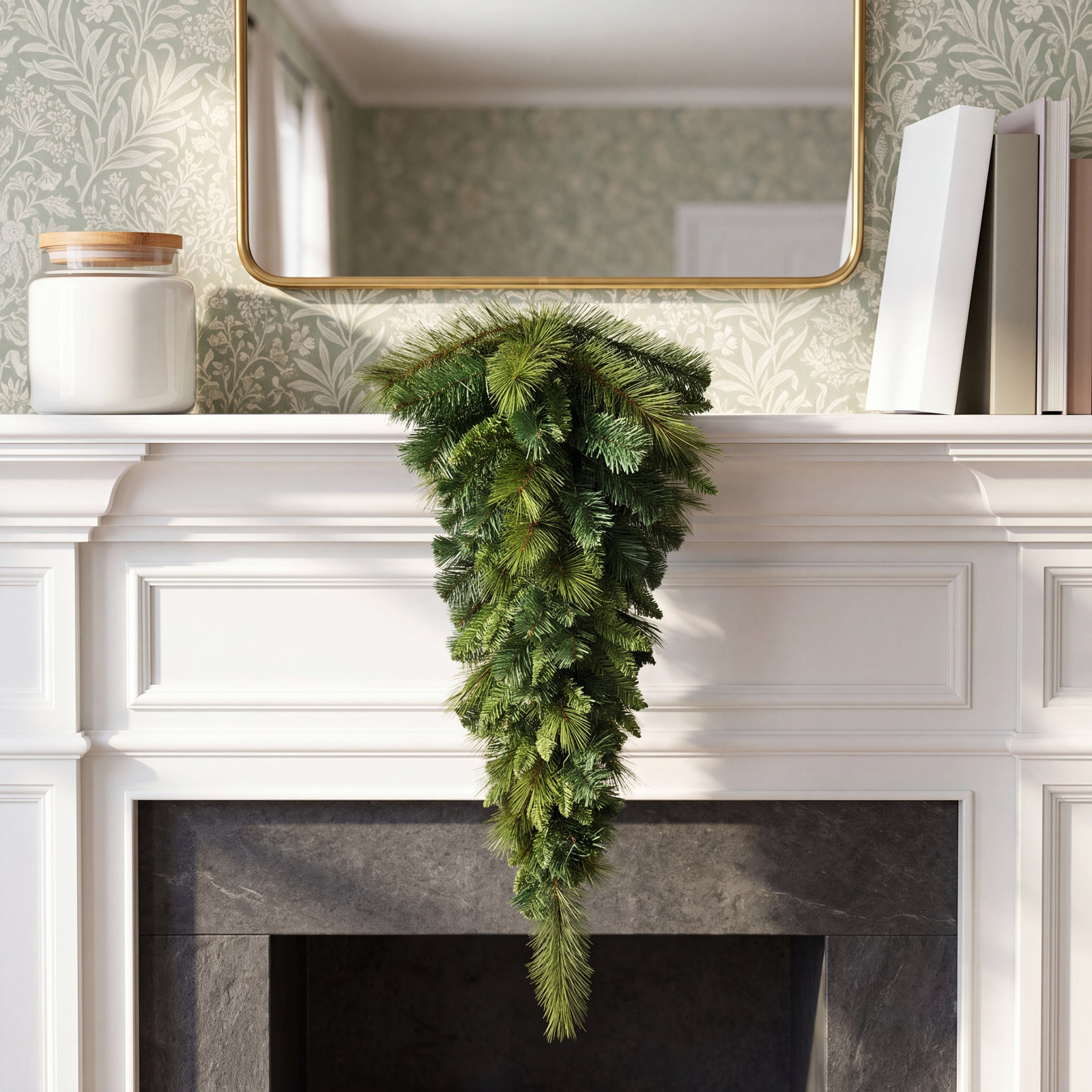 PVC Greenery Christmas Swag, 3' L
